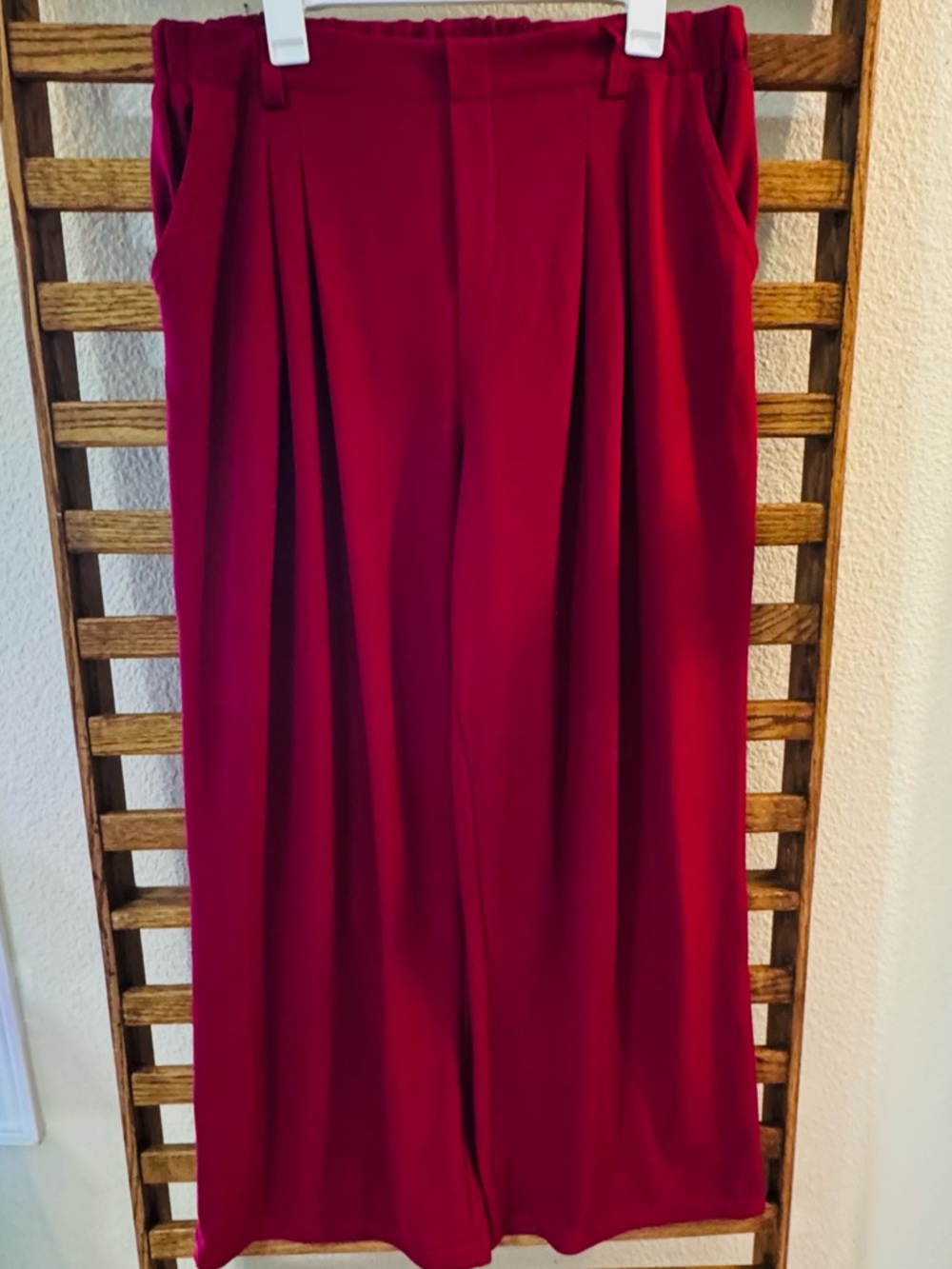 XL Halara Wide Leg Burgundy Trousers